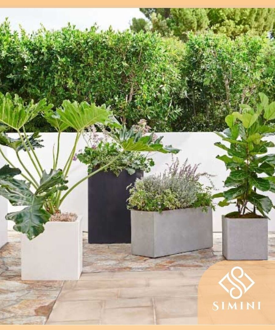 Chậu trồng cây hàng rào gỗ nhựa composite đủ kích thước 50x25x25cm 50x20x20cm 50x20x25cm