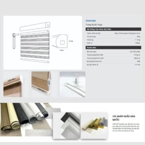 Rèm cầu vồng Simini - thông số