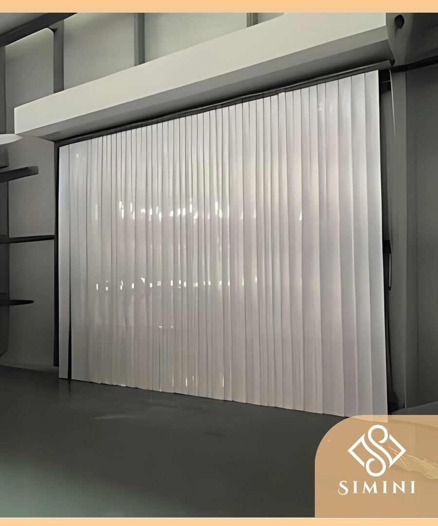 Rèm ngăn lạnh PVC màu trắng đục - Simini