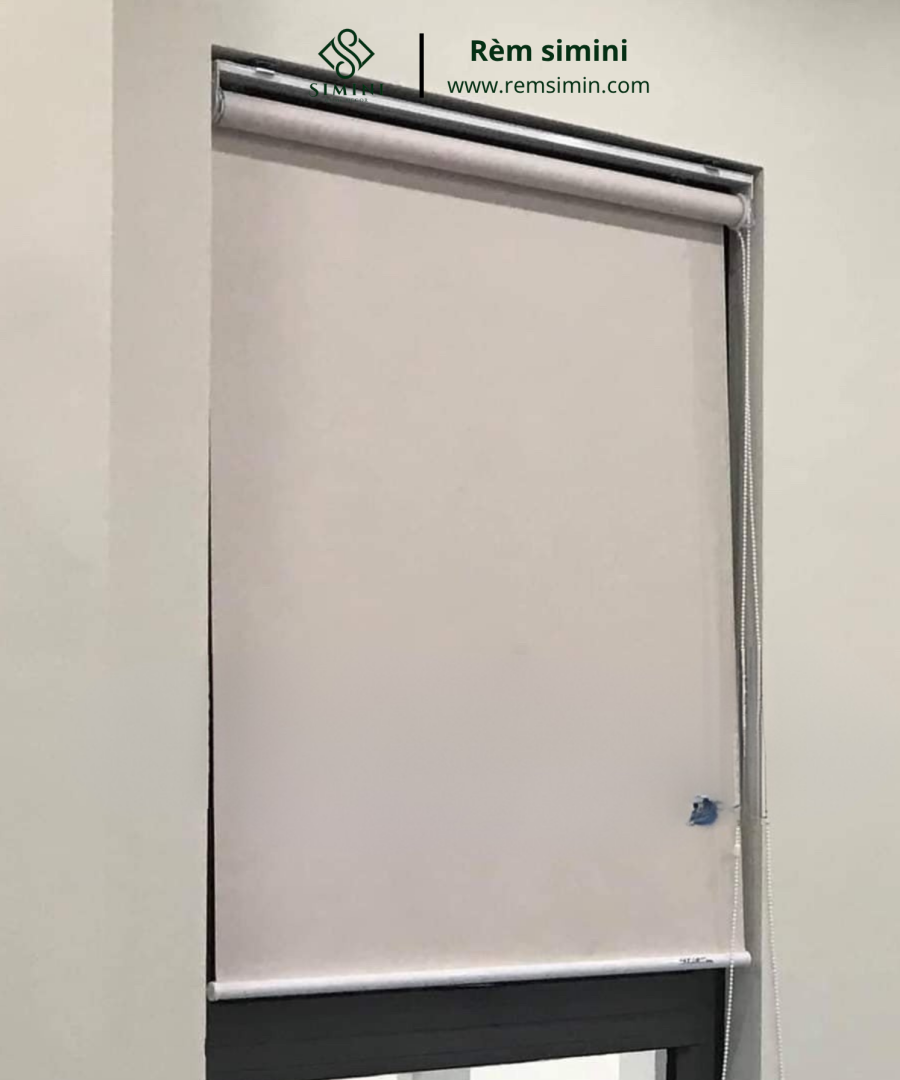 [Màu Ghi Sáng] Rèm cuốn, Rèm cuốn không cần khoan, rèm che cửa sổ chống nắng cản sáng có đặt theo yêu cầu Simini
