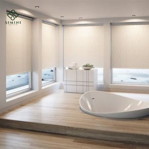 Rèm cửa toilet trắng